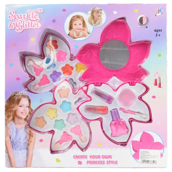 Sparkle & Glitter: Set di trucco a tre livelli a forma di foglia con specchio immagine 7