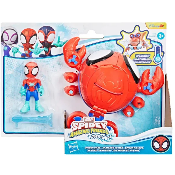 Spidey e i suoi fantastici amici: Figure Waterwebs e veicoli cambia-colore - Spider Crab - Hasbro immagine 1