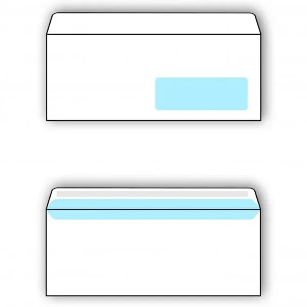 Spirit: Busta bianca finestrata destra LA/4 11x23cm confezione da 25 pezzi immagine 2