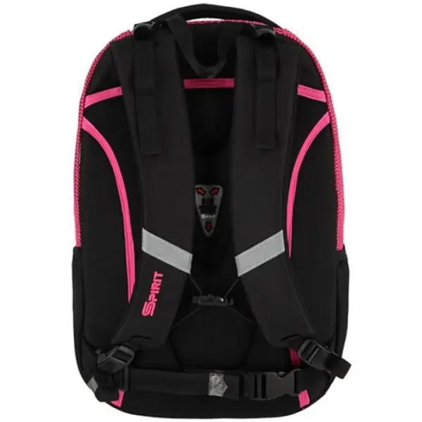 Spirit: Campus zaino scolastico arrotondato nero e rosa, 46x33x22cm immagine 2