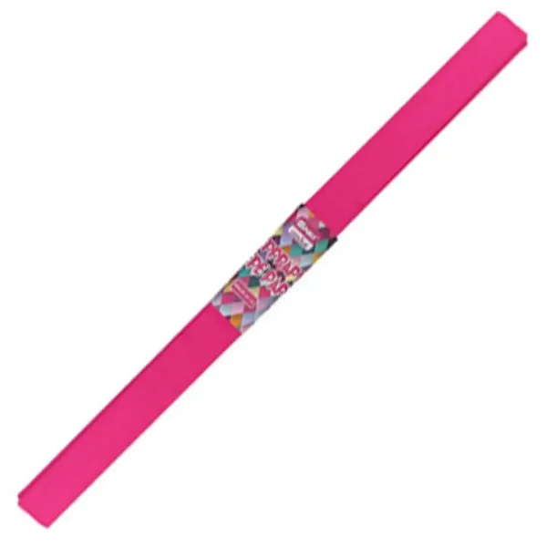 Spirit: Carta crespa di colore rosa fluorescente 200x50cm immagine 1