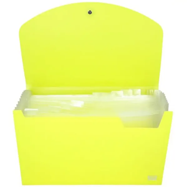 Spirit: Cartella portadocumenti A4 12 scomparti neon giallo immagine 2