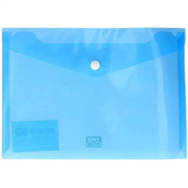 Spirit: Cartella portadocumenti trasparente di colore blu, formato A/5 immagine 1
