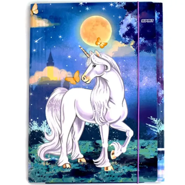 Spirit: Credere nella Magia cartella elastica con motivo unicorno formato A/4 immagine 1