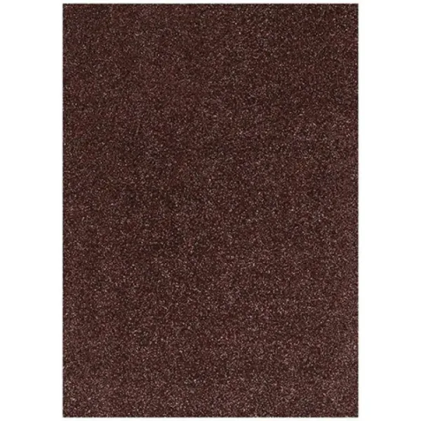 Spirit: Foglio di schiuma decorativa adesiva con glitter, colore marrone scuro, formato A4, 1 pezzo immagine 1