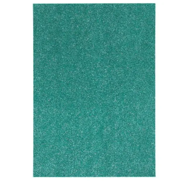 Spirit: Foglio di schiuma decorativa adesiva con glitter verde A/4 1 pezzo immagine 1