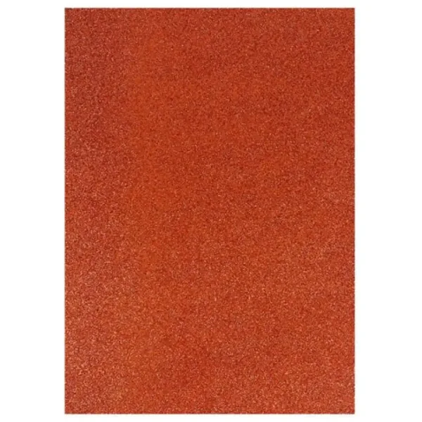 Spirit: Foglio di schiuma decorativa autoadesiva con glitter colore rosso mattone A/4 1 pezzo immagine 1