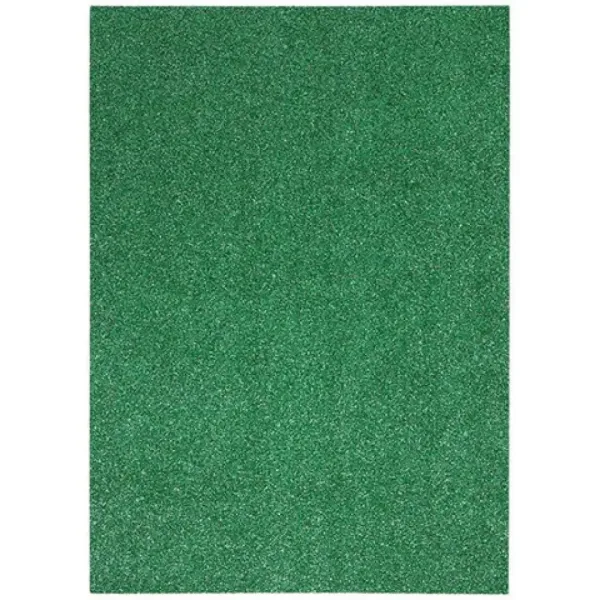 Spirit: Foglio di schiuma decorativa autoadesiva con glitter, colore verde scuro, formato A4, 1 pezzo immagine 1