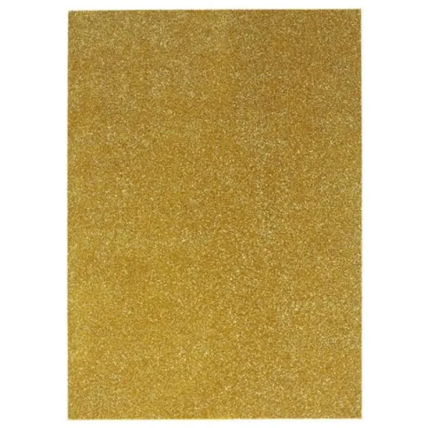Spirit: Foglio di schiuma decorativa con glitter color oro A/4 1 pezzo immagine 1