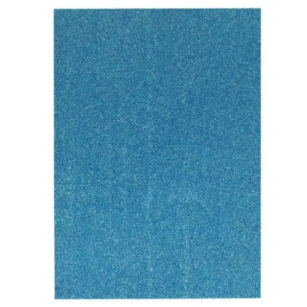 Spirit: Foglio di schiuma decorativa con glitter, colore blu, formato A4, 1 pezzo immagine 1