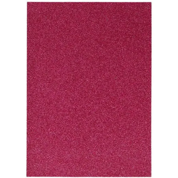 Spirit: Foglio di schiuma decorativa glitterata color fucsia A/4 1 pezzo immagine 1
