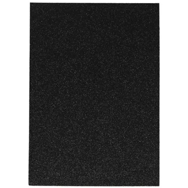 Spirit: Foglio di schiuma decorativa glitterata nero A/4 1 pezzo immagine 1
