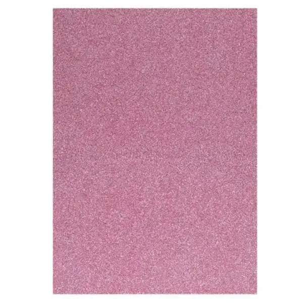 Spirit: Foglio di schiuma decorativa glitterata rosa A/4 1 pezzo immagine 1