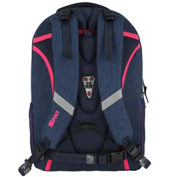 Spirit: Freedom zaino scolastico arrotondato blu e rosa, zaino 46x33x22cm immagine 2