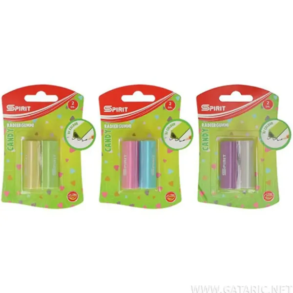 Spirit: Gomma triangolare Candy in diversi colori, set da 2 pezzi immagine 1