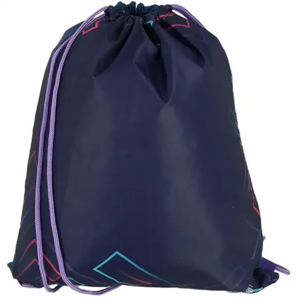 Spirit: Linee Colorate Zaino scuola, zaino su base viola set 4 pezzi 41x20x32cm immagine 3