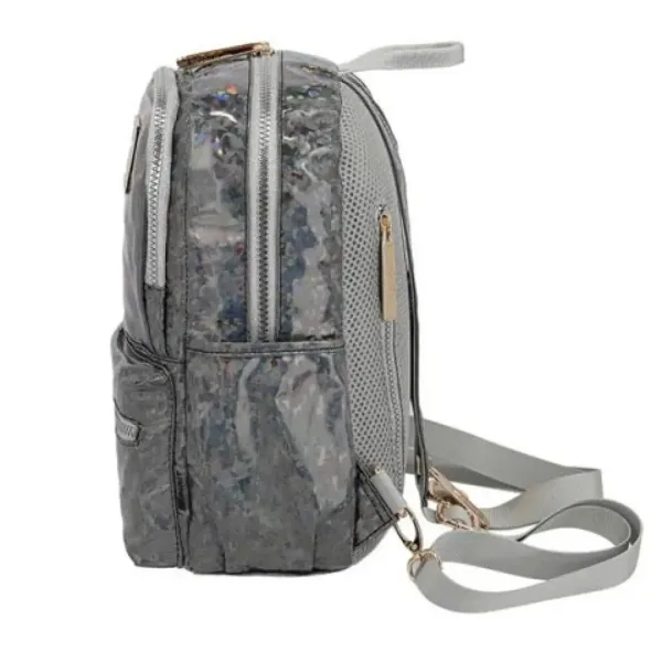 Spirit: Lizzy 01 zaino scolastico arrotondato grigio scuro, zaino immagine 2