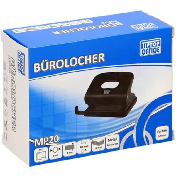 Spirit: Perforatore nero in metallo a due fori MP20 immagine 1