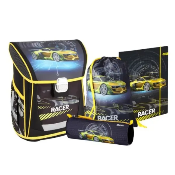 Spirit: Racer set di 4 pezzi di zaino ergonomico Cool per la scuola immagine 6