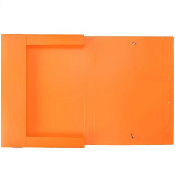 Spirit: Scatola per quaderni A4 in plastica arancione neon con elastico immagine 2