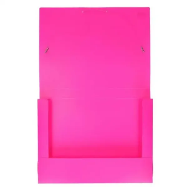 Spirit: Scatola portadocumenti A4 con elastico, colore rosa neon immagine 2