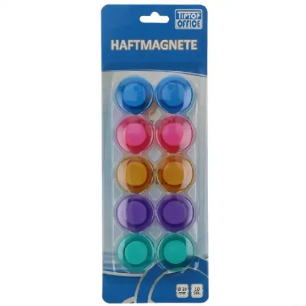 Spirit: Set di 10 magneti colorati per lavagna bianca 30mm immagine 1