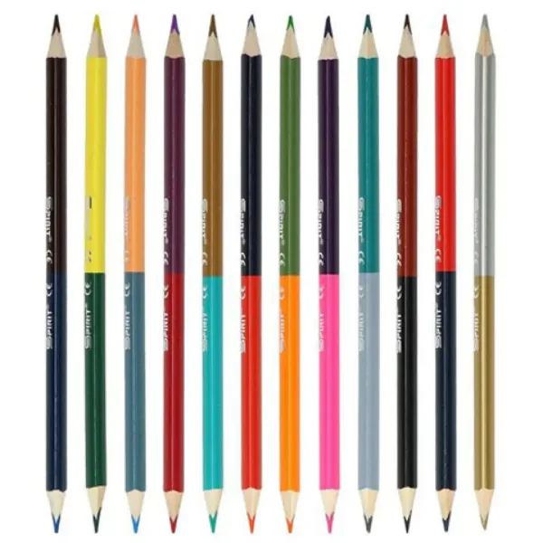 Spirit: Set di 12 matite colorate triangolari a doppia punta immagine 2