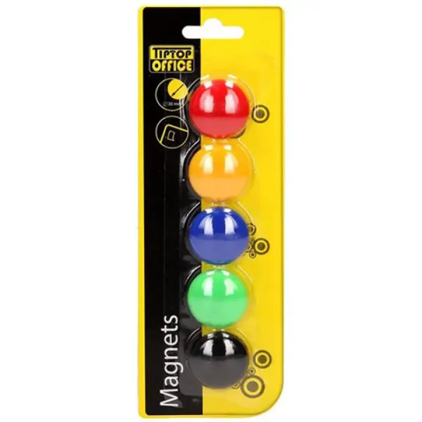Spirit: Set di 5 magneti colorati per lavagna bianca 30mm immagine 1