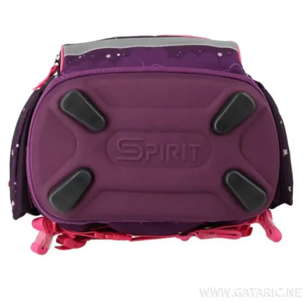 Spirit: Set di zaini scolastici Pegaso viola 5 pezzi con accessori e luce LED immagine 4