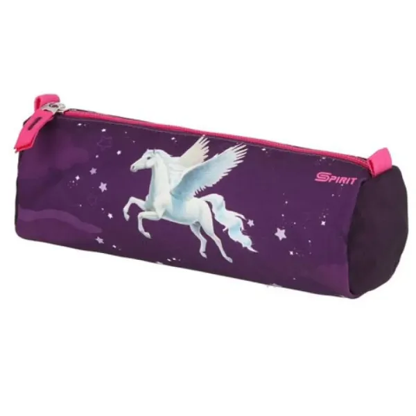 Spirit: Set di zaini scolastici Pegaso viola 5 pezzi con accessori e luce LED immagine 5