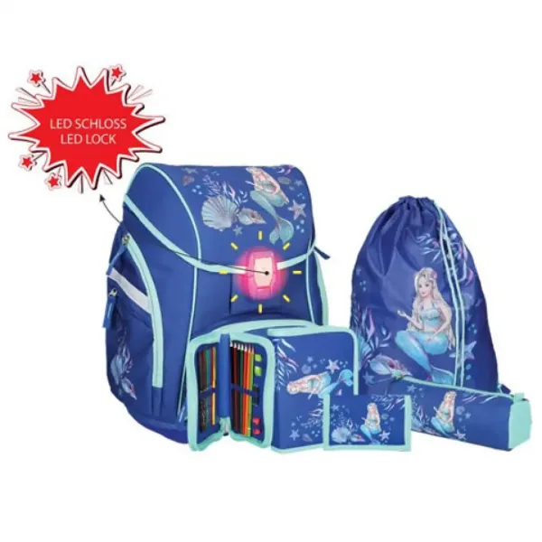 Spirit: Set zaino scolastico 5 pezzi color sirena blu con accessori immagine 1