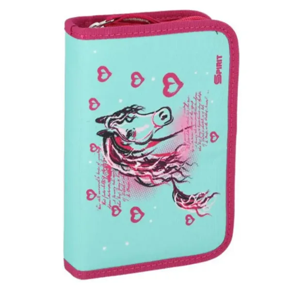 Spirit: Set zaino scolastico da 5 pezzi blu-rosa con accessori e luce LED immagine 6