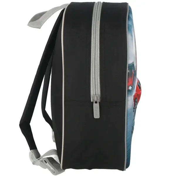 Spirit: Speed Monster auto sportiva rossa zaino ovale con stampa 3D 30x25x12cm immagine 2