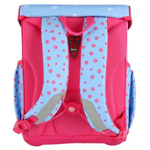 Spirit: White Cat zaino scolastico con gattino bianco, zaino set 5 pezzi 38x17x28cm immagine 2
