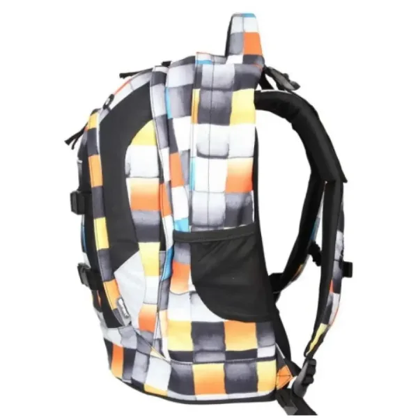 Spirit: Zaino ergonomico a quadri urbani per la scuola 46x33x22cm immagine 3