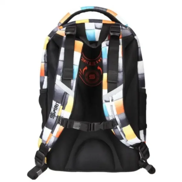 Spirit: Zaino ergonomico a quadri urbani per la scuola 46x33x22cm immagine 4