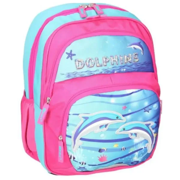 Spirit: Zaino ergonomico scolastico con delfini immagine 2