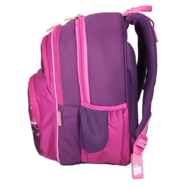 Spirit: Zaino ergonomico scolastico viola-rosa con farfalle immagine 3