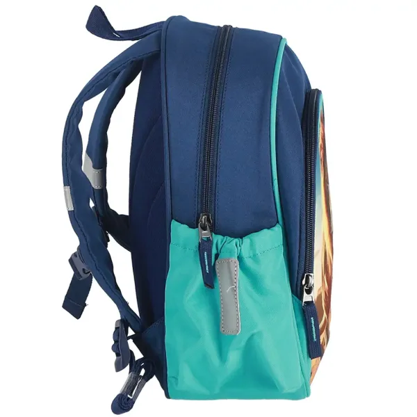 Spirit: Zaino scolastico arrotondato blu con motivo di leone, 24x13x31cm immagine 4
