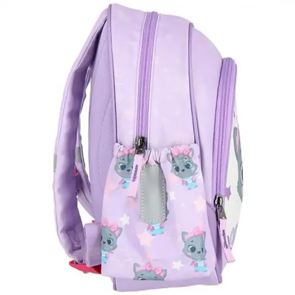 Spirit: Zaino scolastico arrotondato con gattino grigio Kitty, 31x13x24cm immagine 2