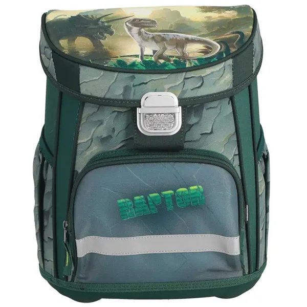 Spirit: Zaino scolastico dinosauro Raptor, set 5 pezzi 38x17x28cm immagine 2