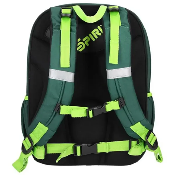 Spirit: Zaino scolastico ergonomico arrotondato verde con motivo a pantera immagine 3