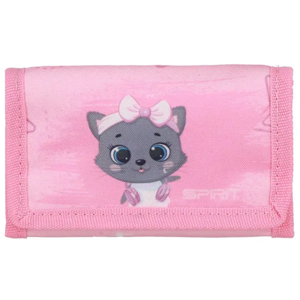Spirit: Zaino scolastico grigio con gatto, set da 5 pezzi 38x17x28cm immagine 4