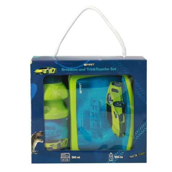 Spirit: set portamerenda e borraccia a tema auto da corsa immagine 1