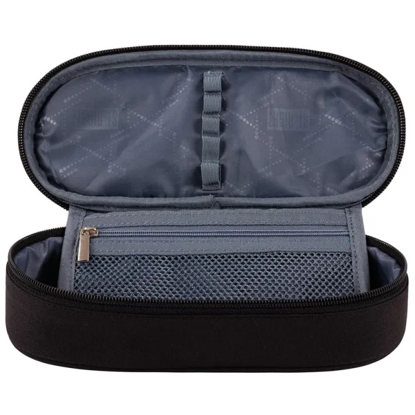 St.Right: Astuccio ovale nero con cagnolino assonnato, 23 cm immagine 2