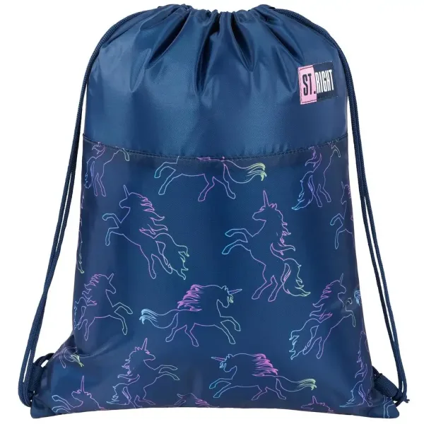 St.Right Dream Unicorn sacca da palestra, borsa sportiva 43x32cm immagine 1