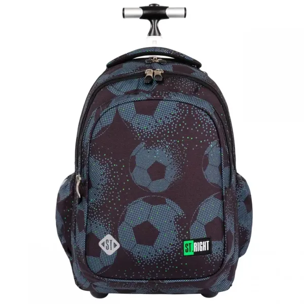 St.Right Football zaino scuola con ruote TB01 43x32x25cm immagine 2