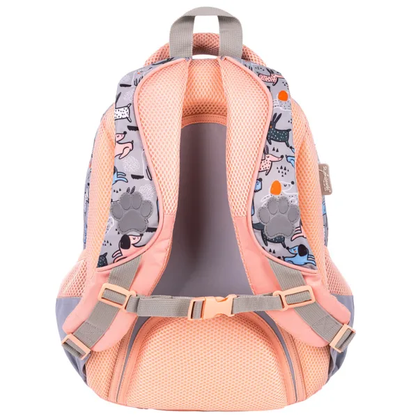 St.Right My Little Friends Grey York zaino scolastico a quattro scomparti, 40x28x18 cm immagine 2