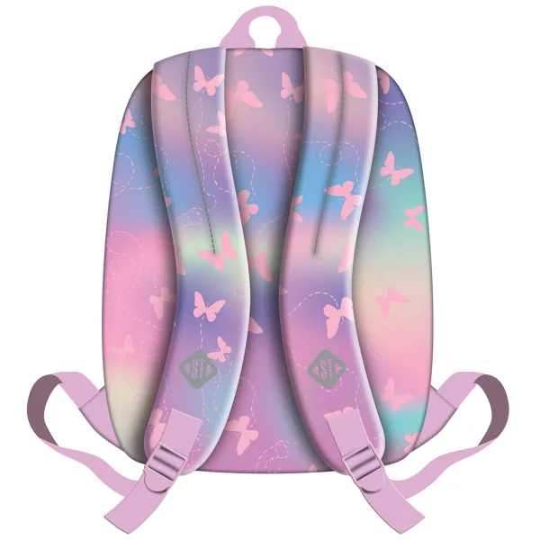 St.Right Pink butterfly zaino scolastico rosa con farfalle, modello BP33 40x27x17cm immagine 2