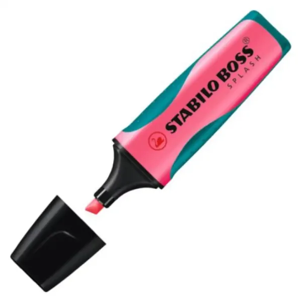 Stabilo: Evidenziatore BOSS SPLASH 2-5mm colore rosa immagine 2
